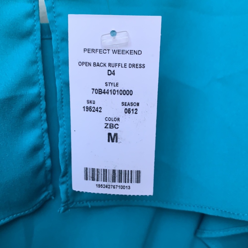 Bebe New Open Back Ruffle Dress Perfect Weekend NWT - Picture 9 of 12